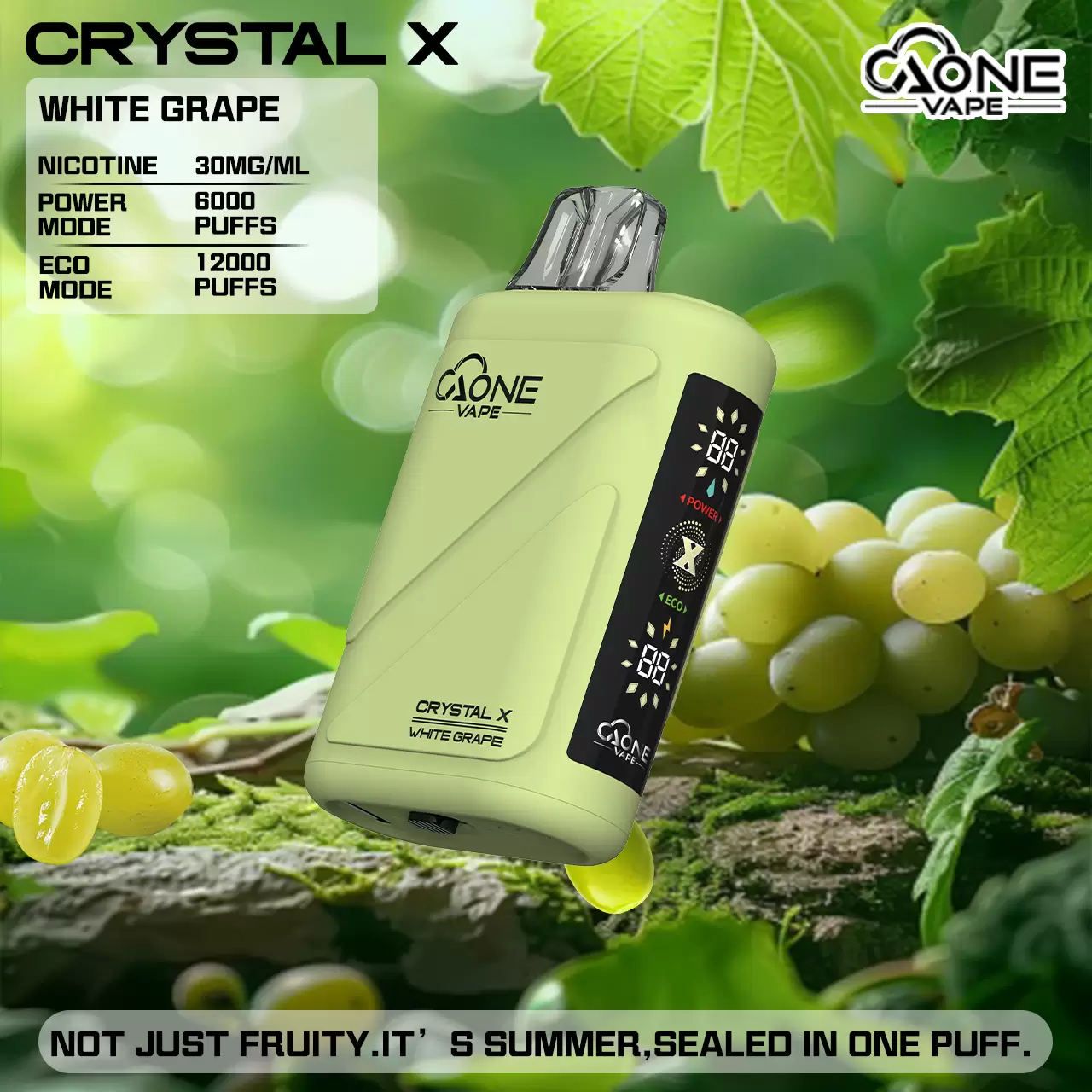 AONE Crystal X 水晶 2 代｜16000 口大容量一次性電子煙