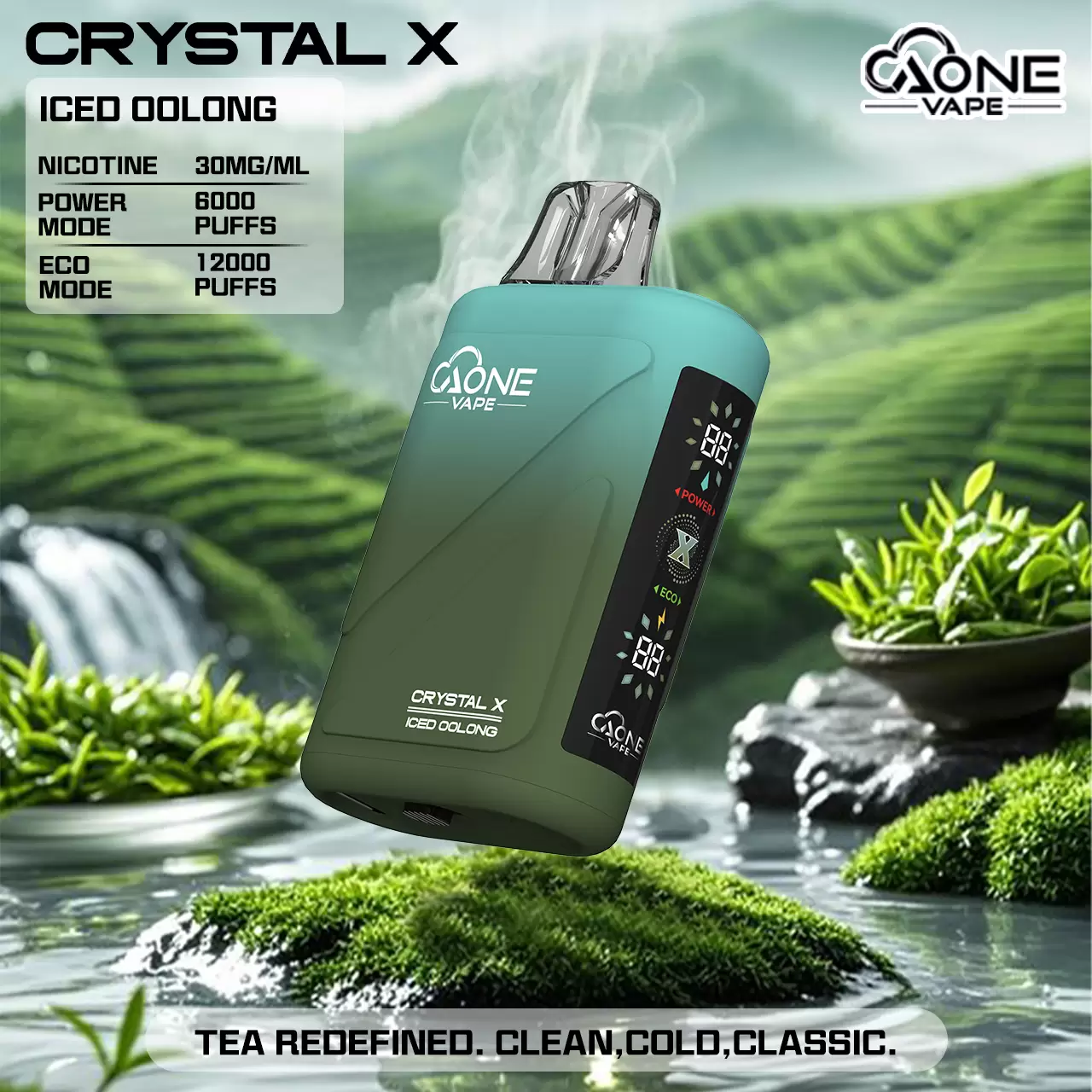AONE Crystal X 水晶 2 代｜16000 口大容量一次性電子煙