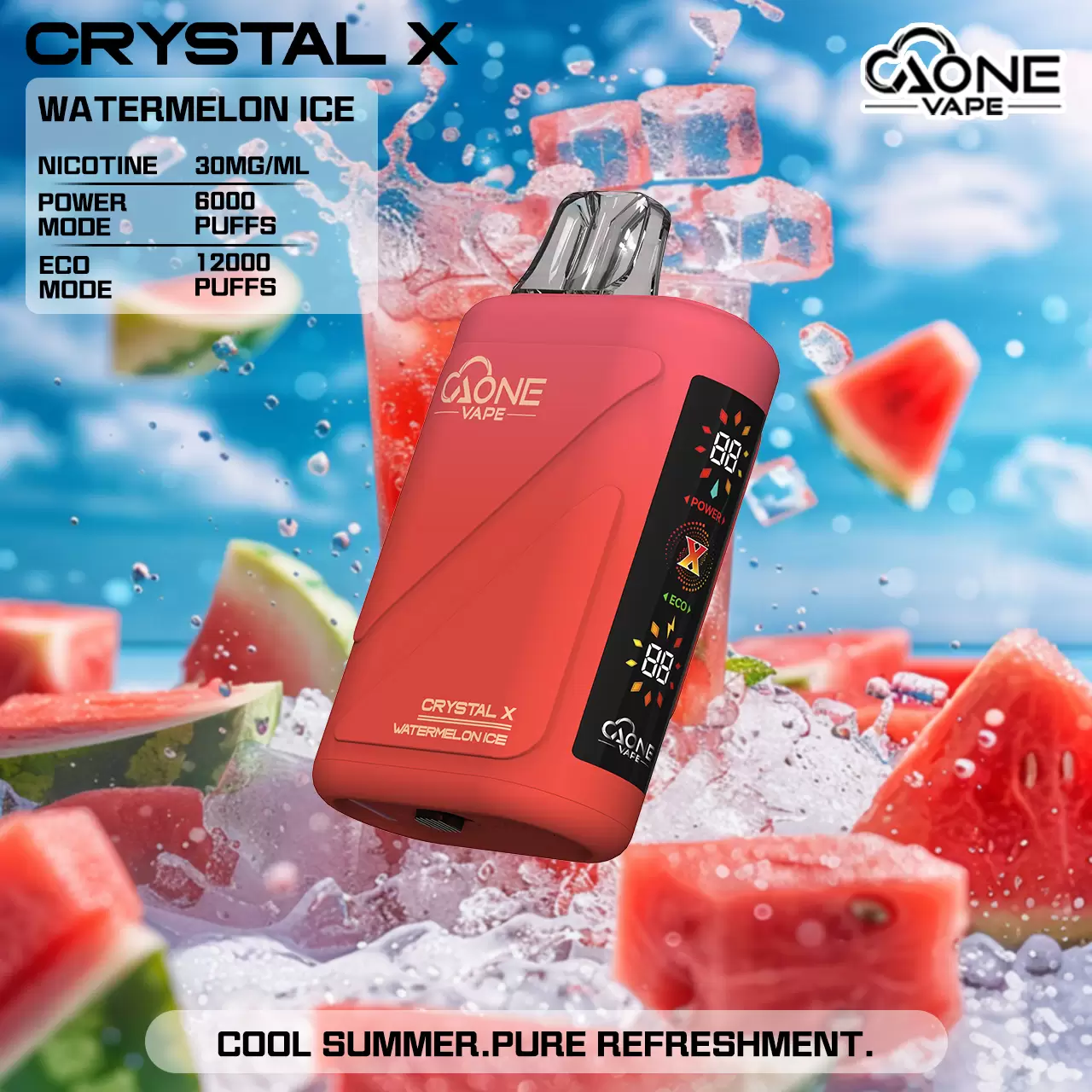 AONE Crystal X 水晶 2 代｜16000 口大容量一次性電子煙